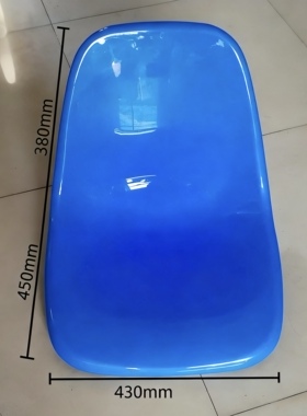 厂家直销食堂餐桌靠背凳面玻璃钢椅面蓝色塑料座椅看台等候椅配件