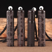 便携随身携带黑檀木牙签盒家用木质牙签筒旅游户外迷你实木牙签罐