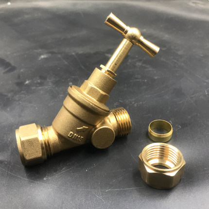 黄铜闸阀螺纹式开关水管阀门4分6分1寸DN15/20/25球阀不锈钢三通