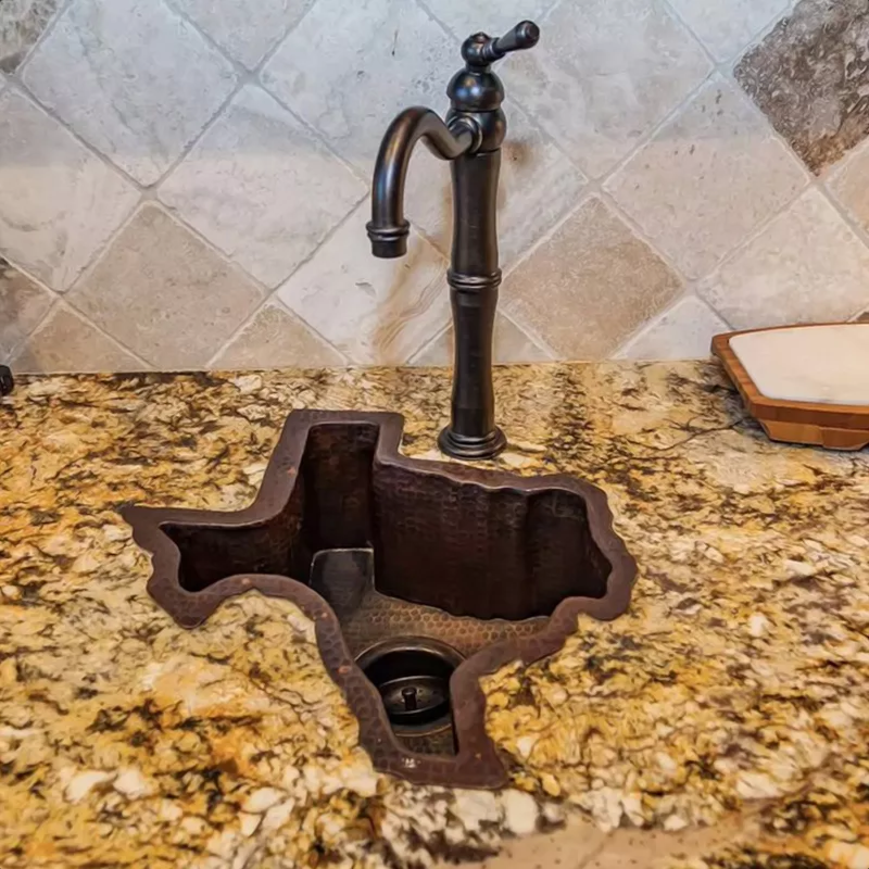 美式德克萨斯州异形艺术酒吧民宿家装卫生间样板房台下洗手盆