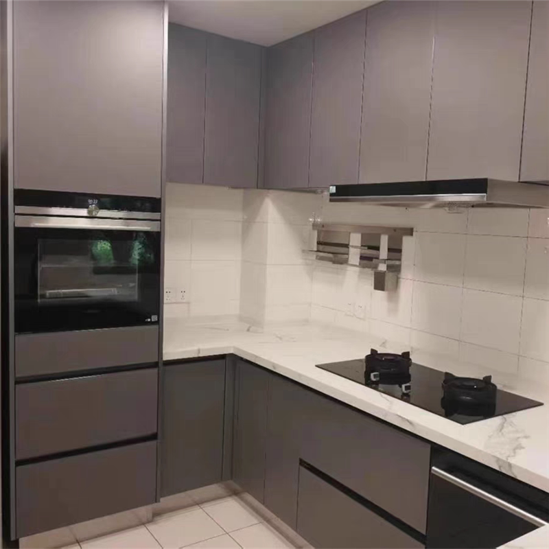 深圳整体厨房定做 烤漆门大理石橱柜 石英石台面 灶台柜 1690元米