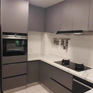 深圳整体厨房定做 烤漆门大理石橱柜 石英石台面 灶台柜 1690元米