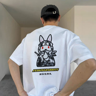 Rabbit T恤 Ninja 男女情侶美式 復古街頭短袖 shirt FR2