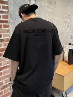 THE SALVAGES FASHION CLUB字母印花男士情侣美式休闲宽松短袖T恤