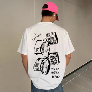 复古短袖 T恤 aka 男女情侣美式 Andrew Trevor FR2 shirt