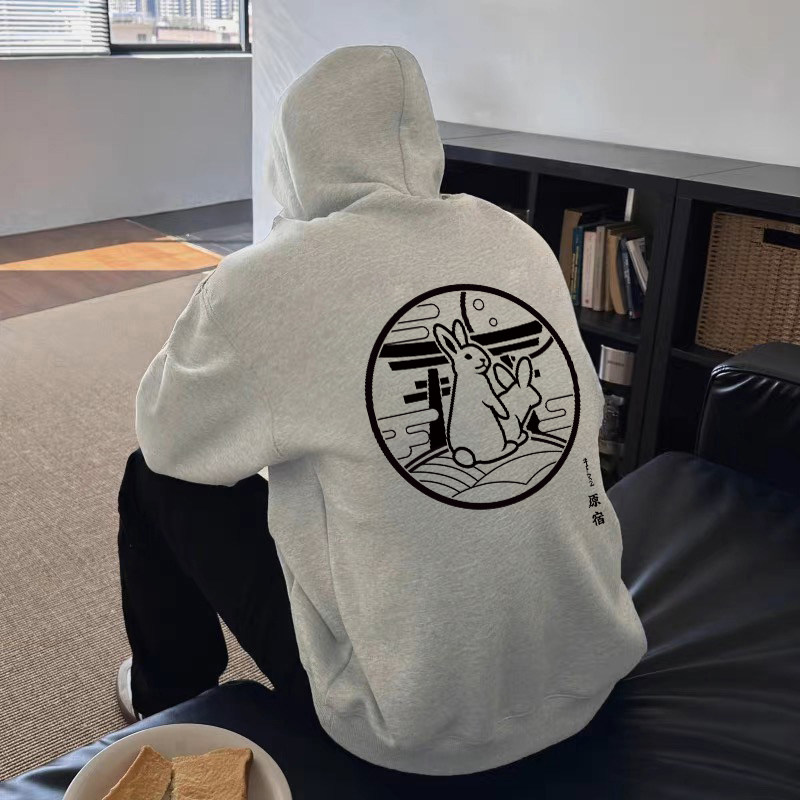 #FR2 New Year 2026SS 日本原宿店铺马年限定色情兔美式连帽卫衣