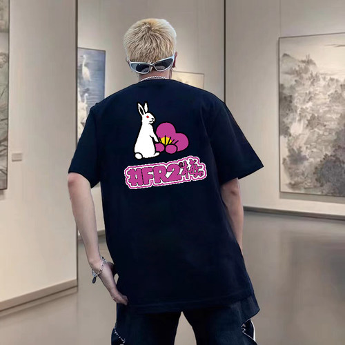 #FR2男女情侣美式街头短袖T恤