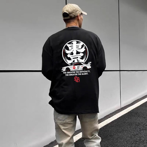 LIBERTYWALK改装车美式长袖T恤