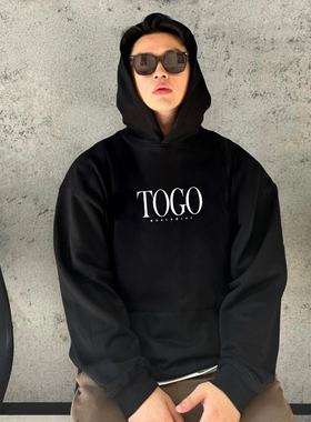 MJFreshc顽童MJ116主理E.SO瘦子同款土狗印花美式复古连帽卫衣