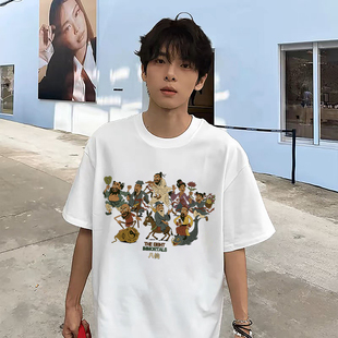 【八仙过海】原创恶搞《东游记》卡通人物男女情侣美式短袖T恤