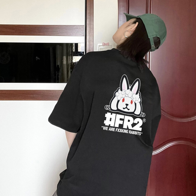 #FR2男女情侣美式复古短袖T恤
