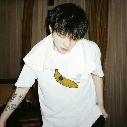 MerryWannaBe MWB capper同款趣味香蕉印花男女情侣美式短袖T恤