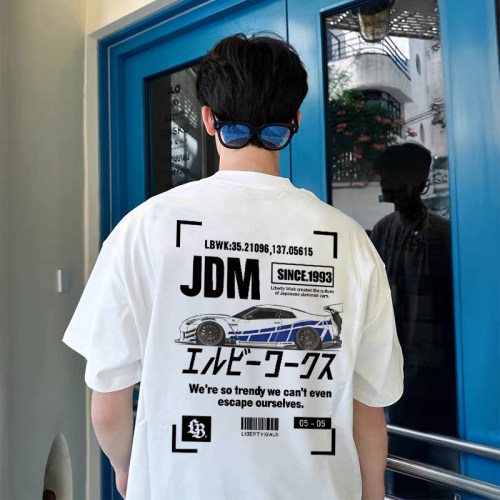 LIBERTYWALK改装车GTR35印花T恤