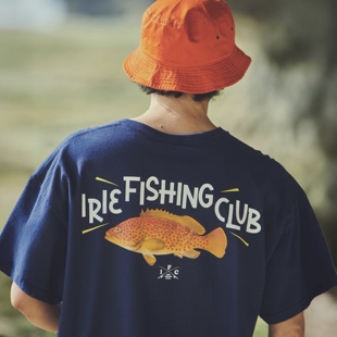 IFC IRIE FISHING CLUB“石斑鱼”路亚钓鱼佬文化标语美式短袖T恤