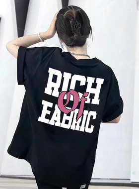 【VAKA TYPESHYT】美式字母印花宽松简约小领口短袖t恤男女同款