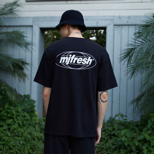 【顽童MJ116主理】MJ FRESH 2023新款logo潮牌印花圆领短袖T恤男