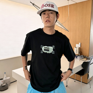 CLOT 陈冠希同款“如意算盘”印花男女情侣美式复古短袖T恤