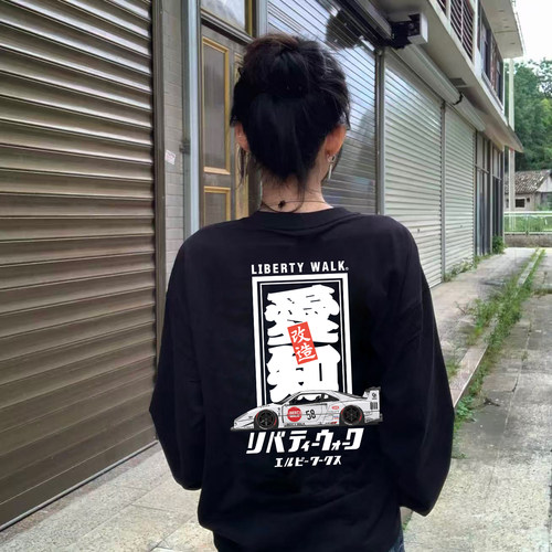 LIBERTYWALK改装车美式长袖T恤