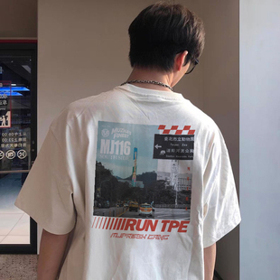 顽童MJ116主理 短袖 MJFresh 台北街景印花男女美式 T恤 2025新款