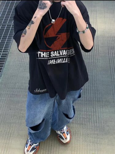 THESALVAGES男士夏季短袖T恤