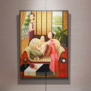 小资调性老上海民国中产艺术挂画文艺腔调装饰画