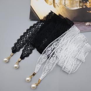 新品 雪纺网纱腰带蕾丝腰绳民族风百搭珍珠连衣裙腰带细腰带配饰
