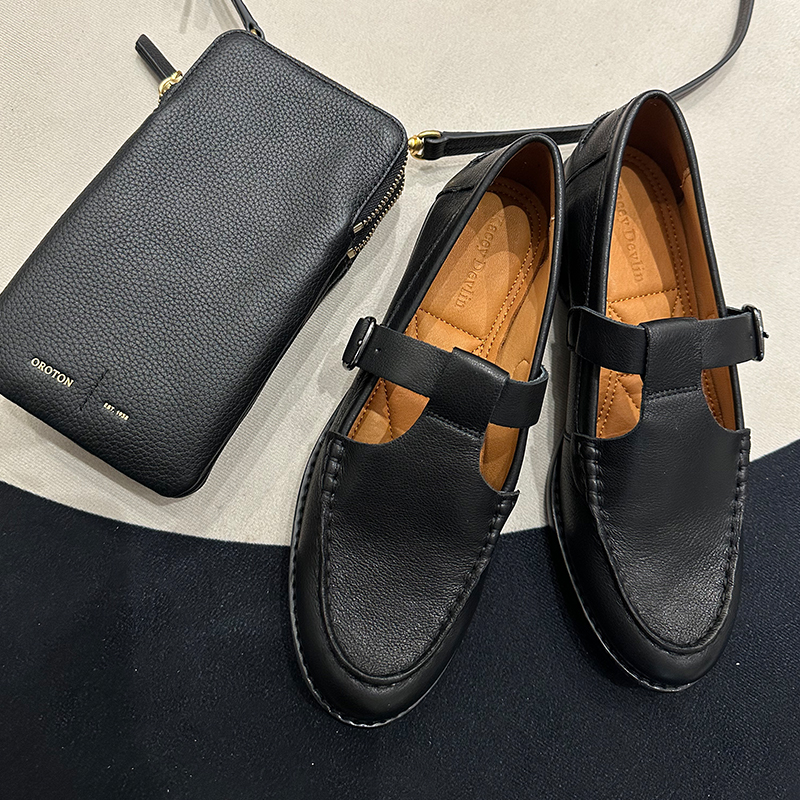 法式文艺柔软T字带玛丽珍