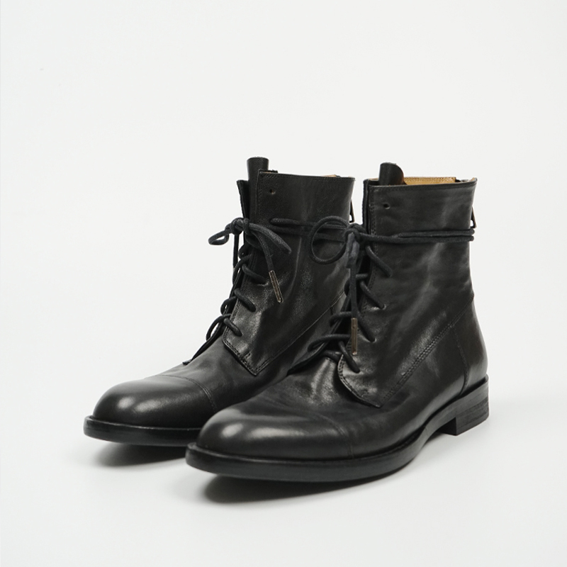 【狂欢价】高阶质感 复古英伦植鞣小牛皮马丁靴短靴女