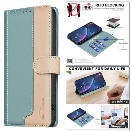 Suitable for Samsung A16 Phone Case, Galaxy A13/A14/A15 Anti-Drop, A52/A53/A54/A55 Anti-Drop, A34/A35 Full Edge Protection, A24/A25 Soft Silicone Color-Blocking Flip Cover