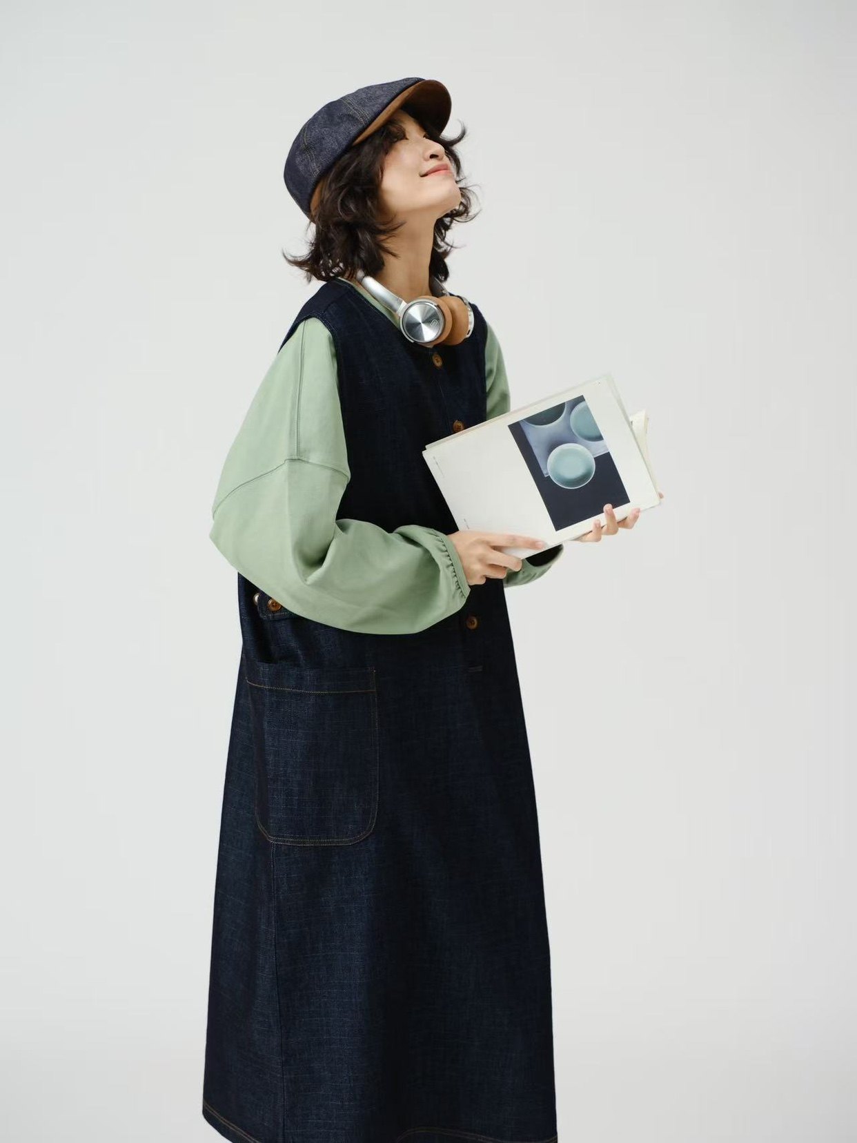 讠木2026春款新复古牛仔马甲裙35951 休闲文艺宽松日系牛仔连衣裙,女装/女士精品,连衣裙,淘宝优惠券,粉丝福利购,淘宝优惠卷