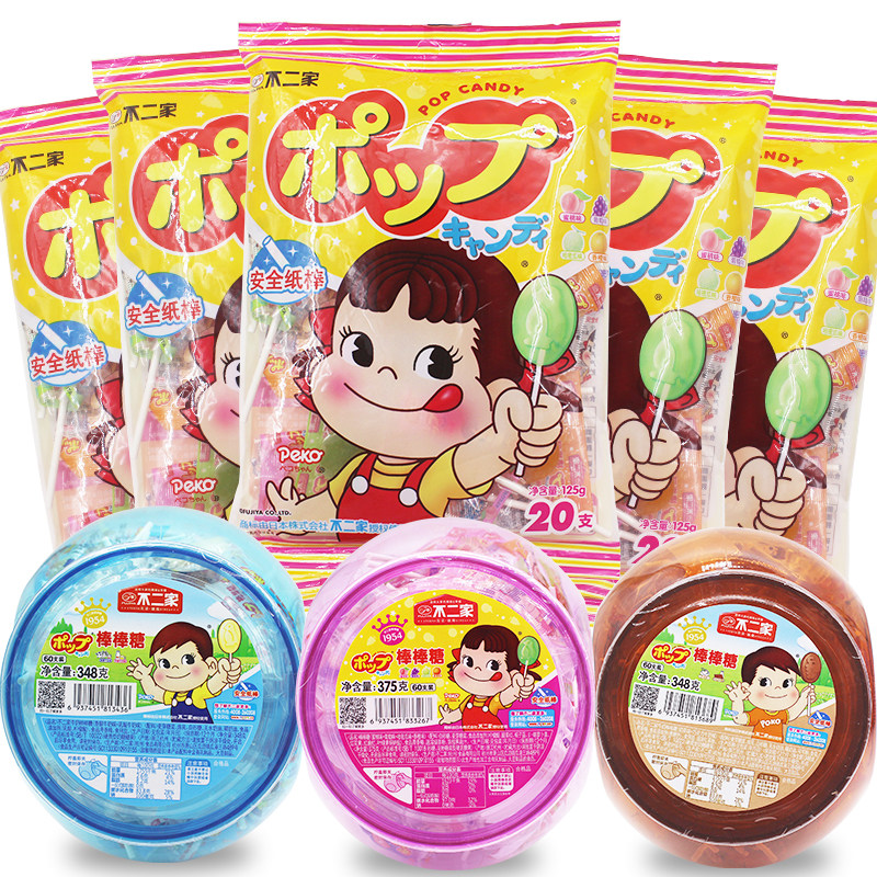 不二家棒棒糖500g水果味批发儿童节六一礼物小零食糖果硬糖喜糖