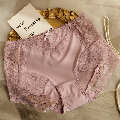 蕾丝性感中高腰内裤女大码
