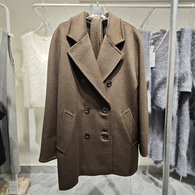 【MTT】【2.0宝盒】驼绒+羊毛双排扣短款大衣123-70L-D,女装/女士精品,毛呢外套,淘宝优惠券,粉丝福利购,淘宝优惠卷