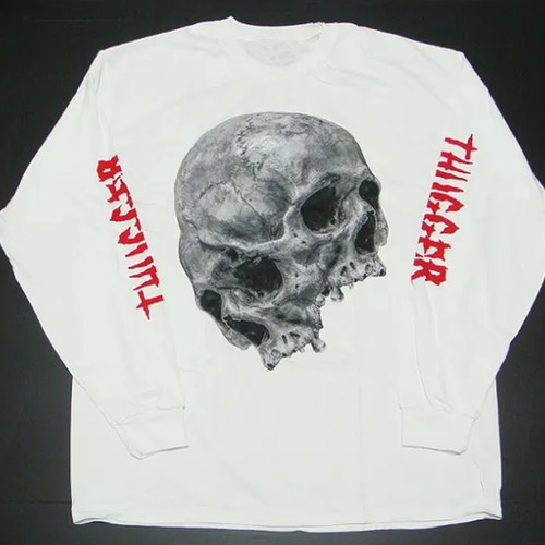 Young Thug Thugger Skull Authentic T-Shirt  联名 长袖 潮