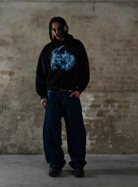 DAVRIL SUPPLY Silently Hoodie 连帽卫衣 上衣 长袖帽衫街头 潮