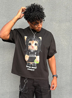 OSAMASON KITTY TEE (BOXY CROP) 恶搞联名 说唱 T恤 潮