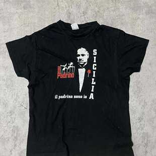 Other Black vintage 90s  graphic tee 教父 联名 短袖 潮  T恤