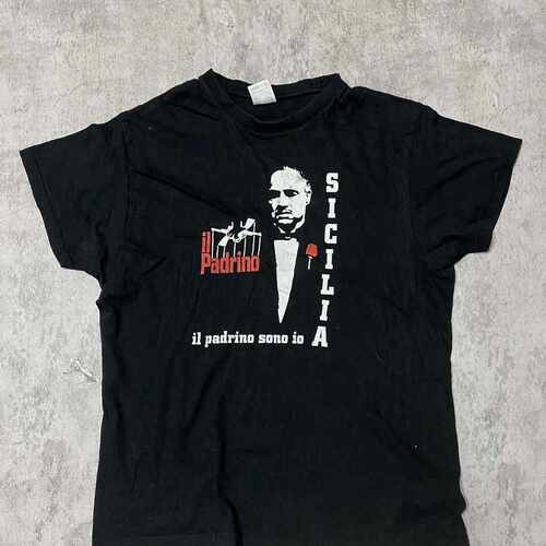 Other Black vintage 90s  graphic tee 教父 联名 短袖 潮  T恤