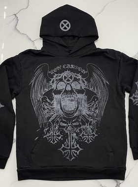 Destroy Lonely X Ken Carson XSideDown 欧洲巡回赛印花连帽卫衣