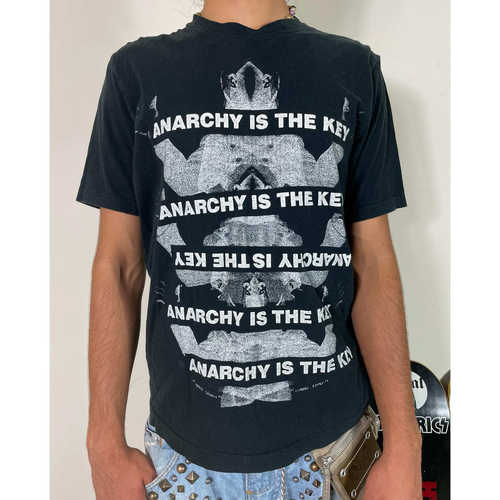 黑白双色Undercover 06ss T期 巴尔坦星人ANARCHY IS THE KEY短袖