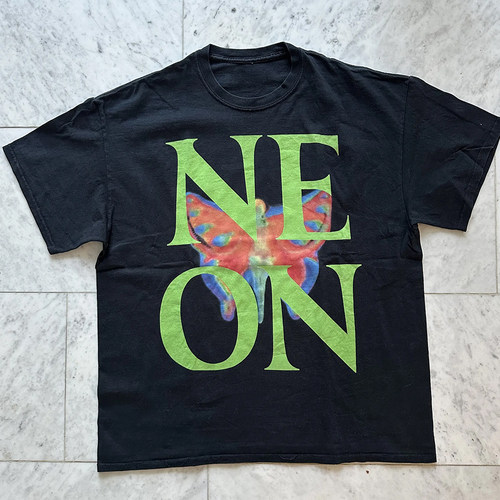 Playboi Carti Neon Tour Butterfly 街头说唱 T恤 短袖 潮