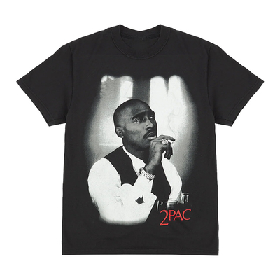 2Pac Most Wanted Black Tee  联名 说唱 周边 T恤 潮
