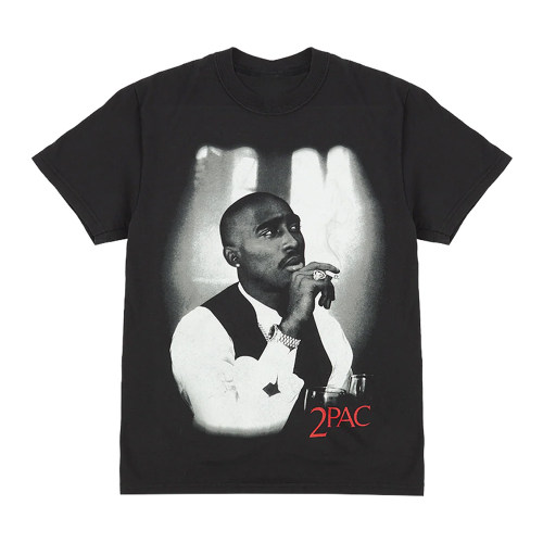2Pac Most Wanted Black Tee  联名 说唱 周边 T恤 潮