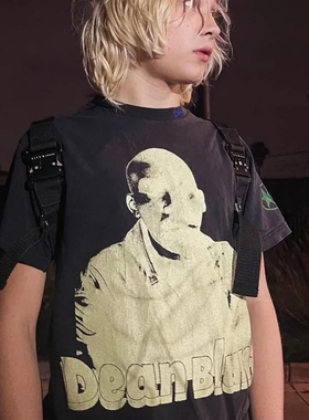 Dean Blunt Black T-Shirts Tees Album Tour Merch 说唱 T恤 潮
