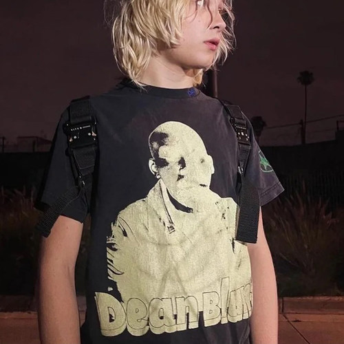 Dean Blunt Black T-Shirts Tees Album Tour Merch 说唱 T恤 潮