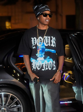 Asap Rocky x Awge x Rolling Lound cali 25 tee 联名 短袖 潮