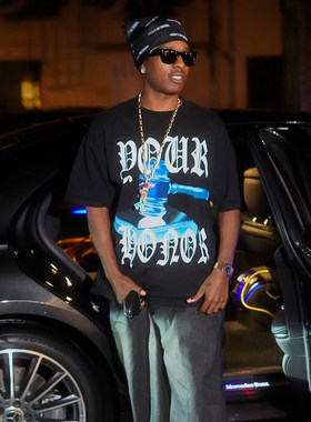 Asap Rocky x Awge x Rolling Lound cali 25 tee 联名 短袖 潮
