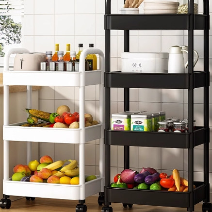德国精工小推车置物架厨房落地卧室多层婴儿零食移动浴室卫生间收