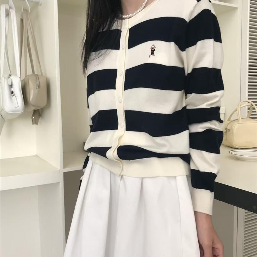 LEAVES文艺淑女针织开衫