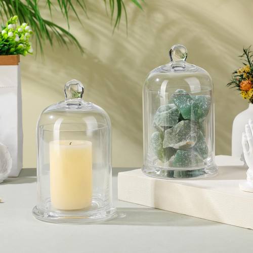 金钟罩创意透明玻璃烛台生日礼物水晶石扩香石香薰香氛蜡烛杯摆件